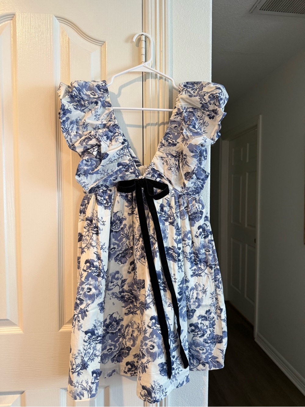 O.P.T. blue and white dress